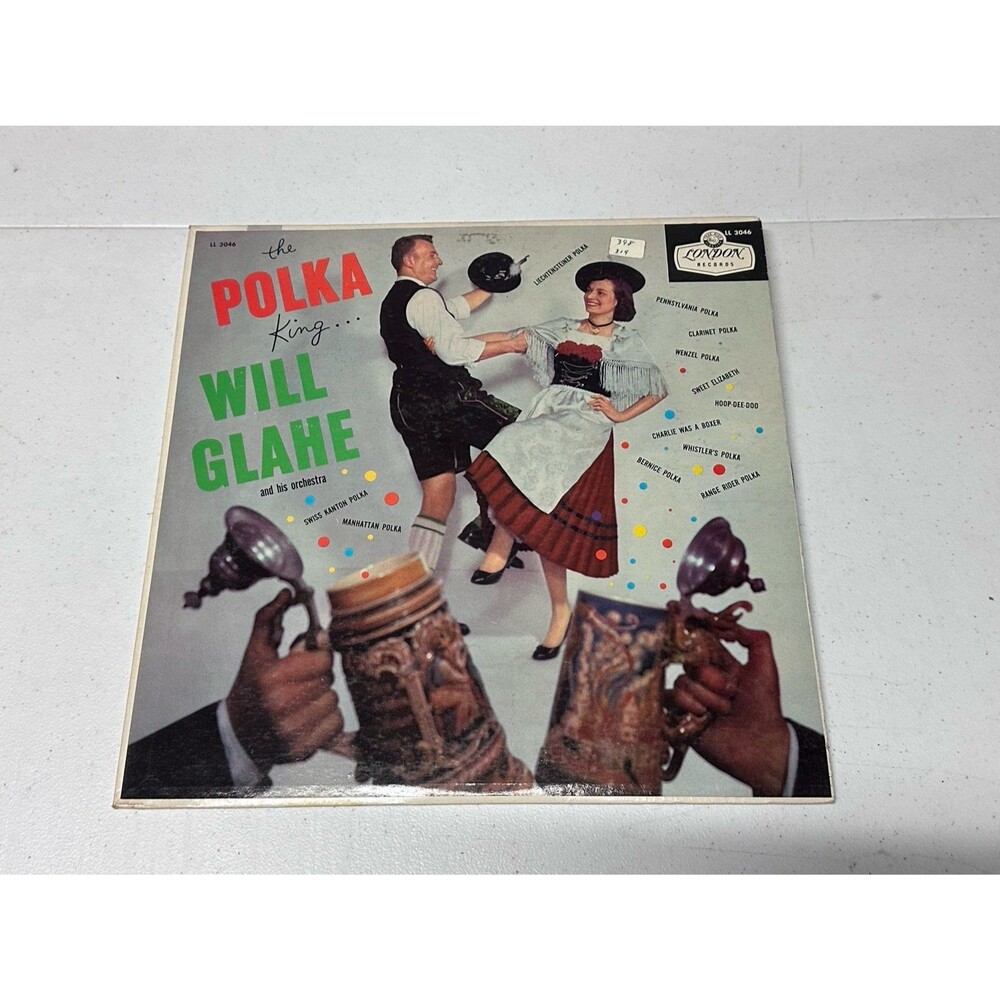 Vintage Will Glahe Polka King Vinyl London LL 3046 Vintage Record